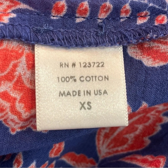 XIRENA Bardot in Bleu Fleur Cotton Dress XS - Picture 8 of 10